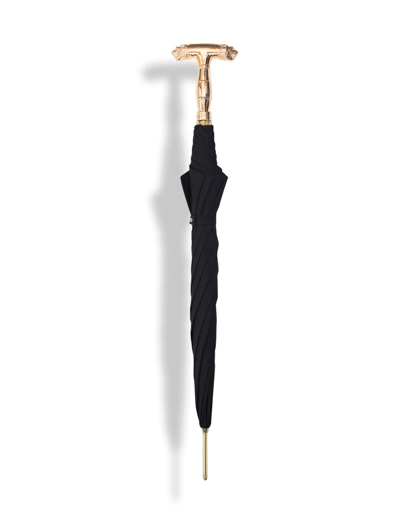 Lion Pommel Umbrella - Black