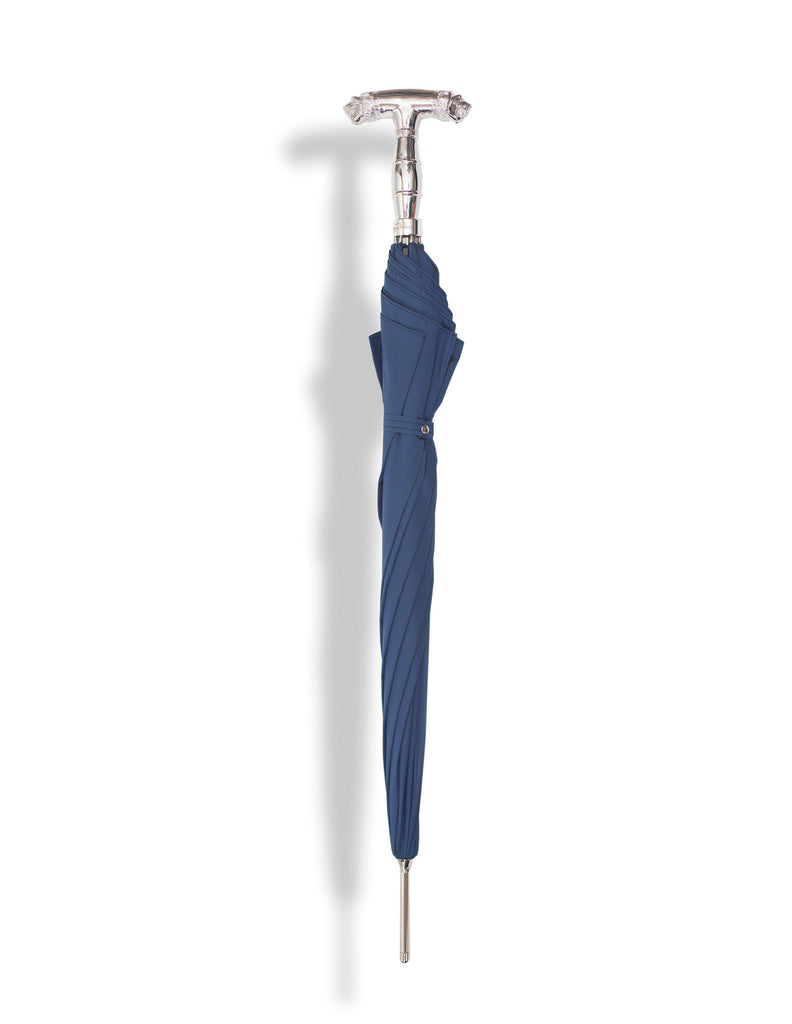 Lion Pommel Umbrella - Blue