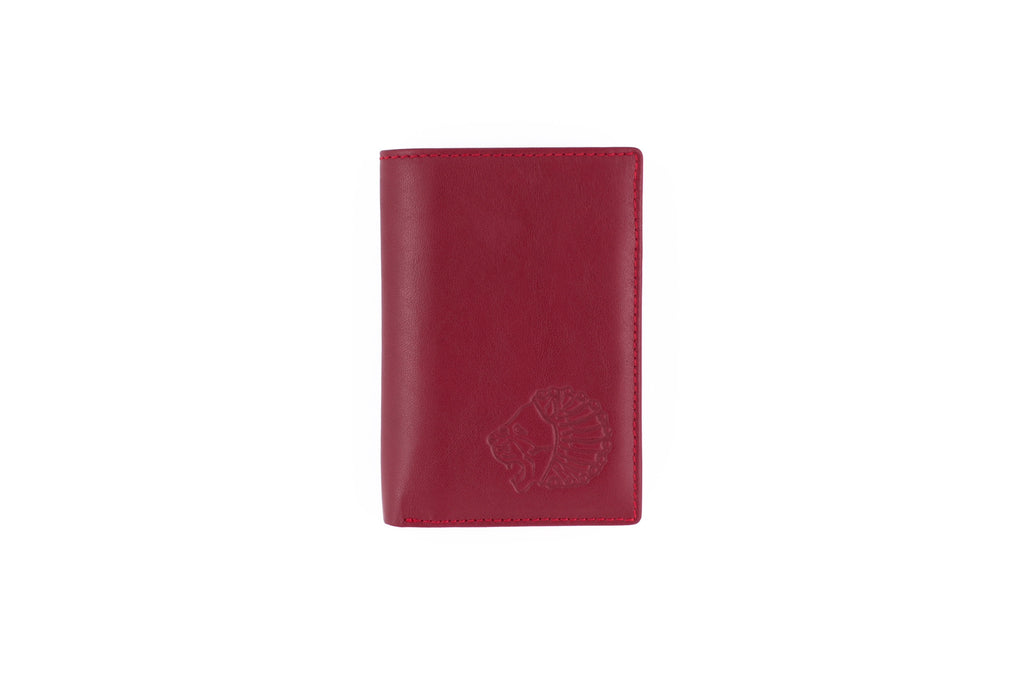 Vertical Bifold Wallet - RED WINE